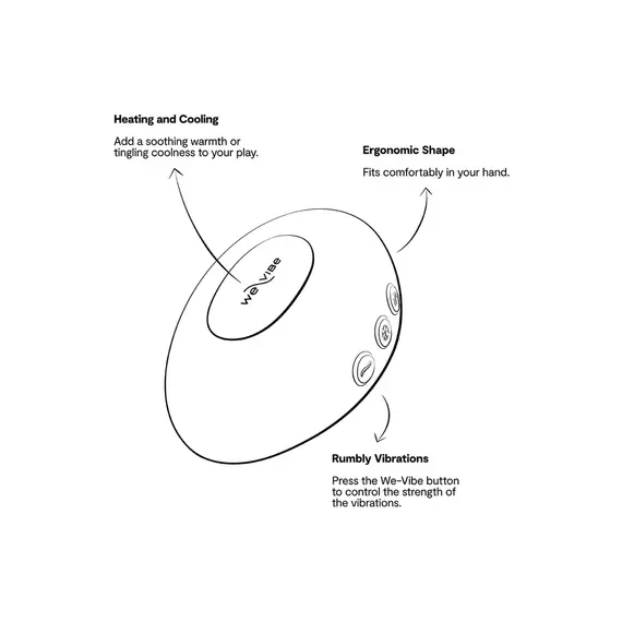 ויברטור - מסג'ר עם טכנולוגיית חימום וקירור לגירוי חיצוני | TEMP | WE VIBE, כחול, צבע: כחול, 10 image