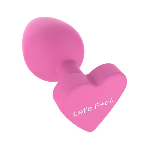 פלאג אנאלי בצורת לב ומסרים שובבים 8.5 ס"מ | Buttplug Let's Fuck TOYJOY, ירוק, 4 image