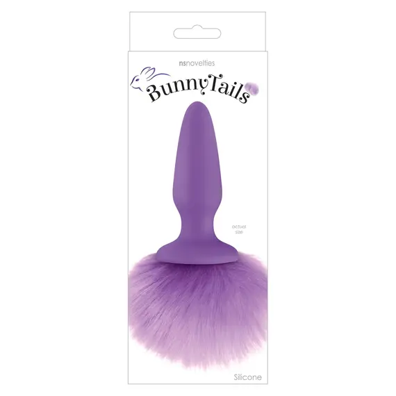 פקק אנאלי עם זנב ארנב מסיליקון 7.9 ס"מ | Bunny Tails NS Novelties, סגול
