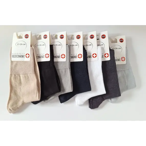 גרביים ללא לחץ | חולי סכרת, להגנה, לכאבים ולרגישות | MEDICAL PLUS | NADIR,, צבע: אפור בהיר,  מידה: 43-46, 3 image