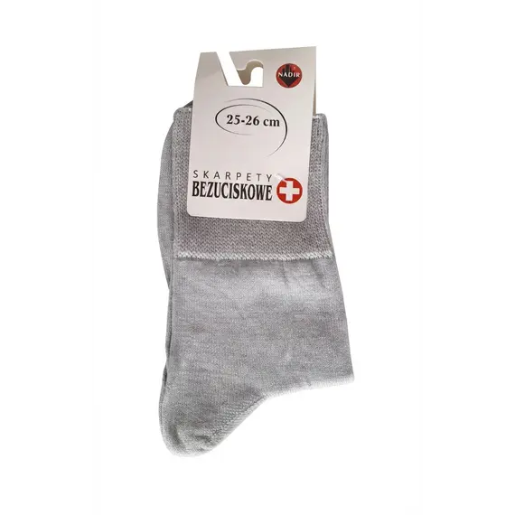 גרביים ללא לחץ | חולי סכרת, להגנה, לכאבים ולרגישות | MEDICAL PLUS | NADIR, אפור בהיר, 41-43, צבע: אפור בהיר,  מידה: 41-43