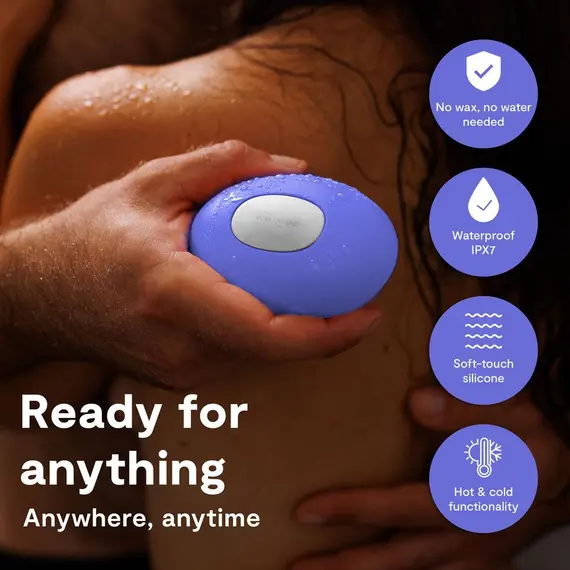 ויברטור - מסג'ר עם טכנולוגיית חימום וקירור לגירוי חיצוני | TEMP | WE VIBE, כחול, צבע: כחול, 3 image