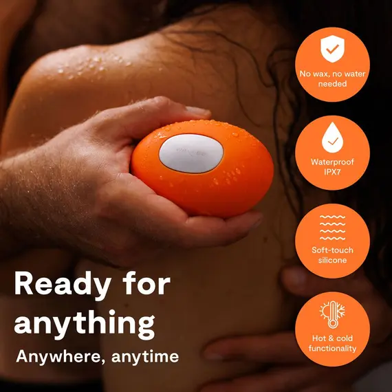 ויברטור - מסג'ר עם טכנולוגיית חימום וקירור לגירוי חיצוני | TEMP | WE VIBE, כתום, צבע: כתום, 4 image