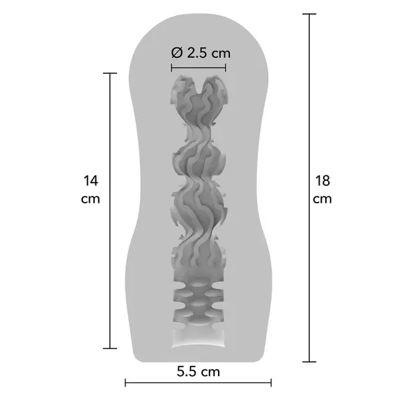 מאונן כוס לגבר | Clear Wave Vacuum Stroker | TOYJOY, שקוף, 3 image