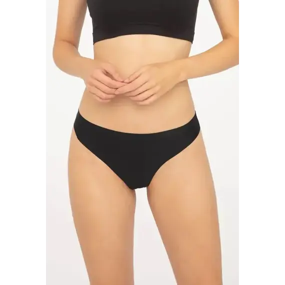 תחתון חוטיני ללא תפר | STRINGI ULTRA COMFORT | GATTA, שחור, S, צבע: שחור,  מידה: S, 5 image