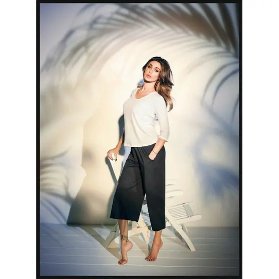 סט פיג’מה ארוכה דקה שני חלקים מכותנה 3043 | JADEA , שחור/אפור, S, צבע: שחור/אפור,  מידה: S