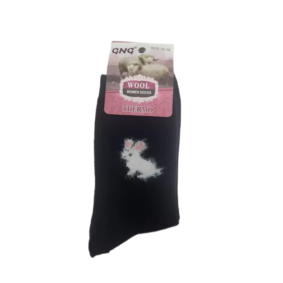 גרבי אנגורה לנשים | 95% אנגורה | WIK, שחור, 35-38