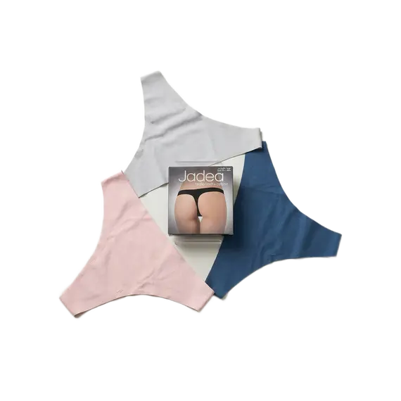 תחתון חוטיני כותנה לייזר קאט ללא תפר דגם 8002C JADEA , XS, שלישייה, צבע: שלישייה,  מידה: XS