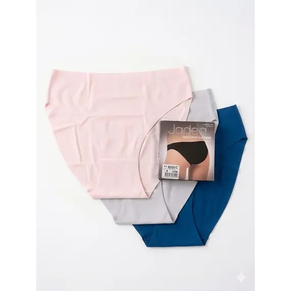 מארז 3 תחתוני כותנה ללא תפר גזרה קלאסית 8000C JADEA , XS, MIX, צבע: MIX,  מידה: XS
