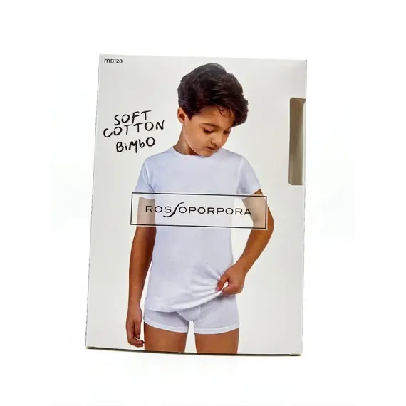 גופיה בנים שרוול קצר | כותנה ומודל | MB128 | ROSSOPORPORA, 3-4 | 101ס"מ, כחול, צבע: כחול,  מידה: 3-4 | 101ס"מ