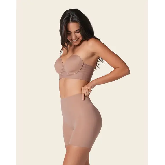 מחטב רגל מייצב ישבן עם ריפוד נשלב – ללא תפרים 12889 LEONISA, גוף, S, צבע: גוף,  מידה: S, 2 image