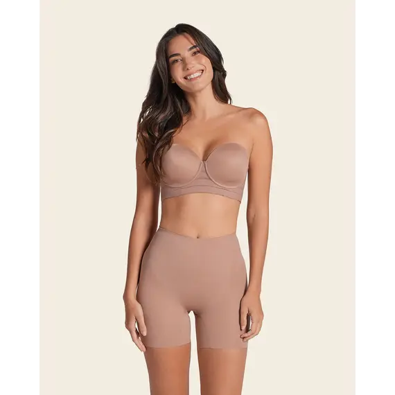 מחטב רגל מייצב ישבן עם ריפוד נשלב – ללא תפרים 12889 LEONISA, גוף, S, צבע: גוף,  מידה: S, 3 image