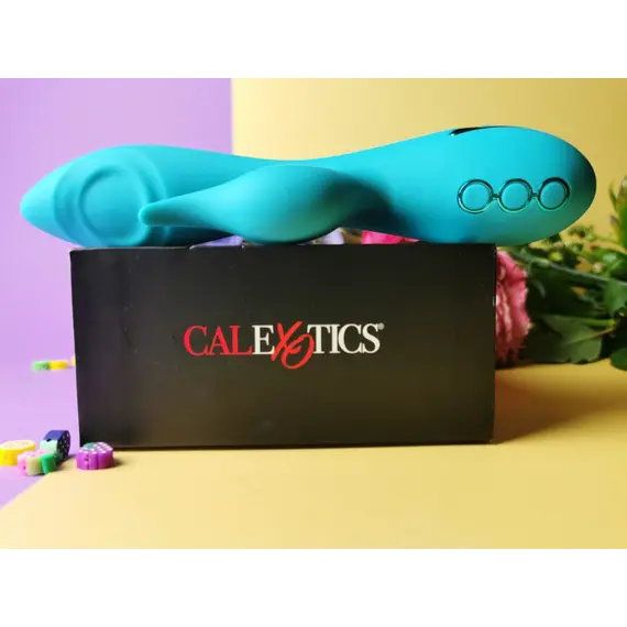 ויברטור סיליקון לגירוי כפול עם 13 מצבי רטט | CALEXOTICS, כחול, 9 image