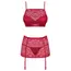 סט סקסי חם 3 חלקים באדום LIVIDIA OBSESSIVE, אדום, S-M, צבע: אדום,  מידה: S-M, 3 image