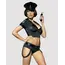 סט שוטרת סקסי חמישה חלקים POLICE OBSESSIVE, שחור, S-M, צבע: שחור,  מידה: S-M