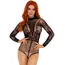 בגד גוף סקסי עם שרוול ארוך 89243 LEG AVENUE, שחור, S-L (ONE SIZE)