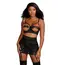 סט סקסי חזיית, תחתונים וחצאית בירית אלסטית עם רצועות 12159